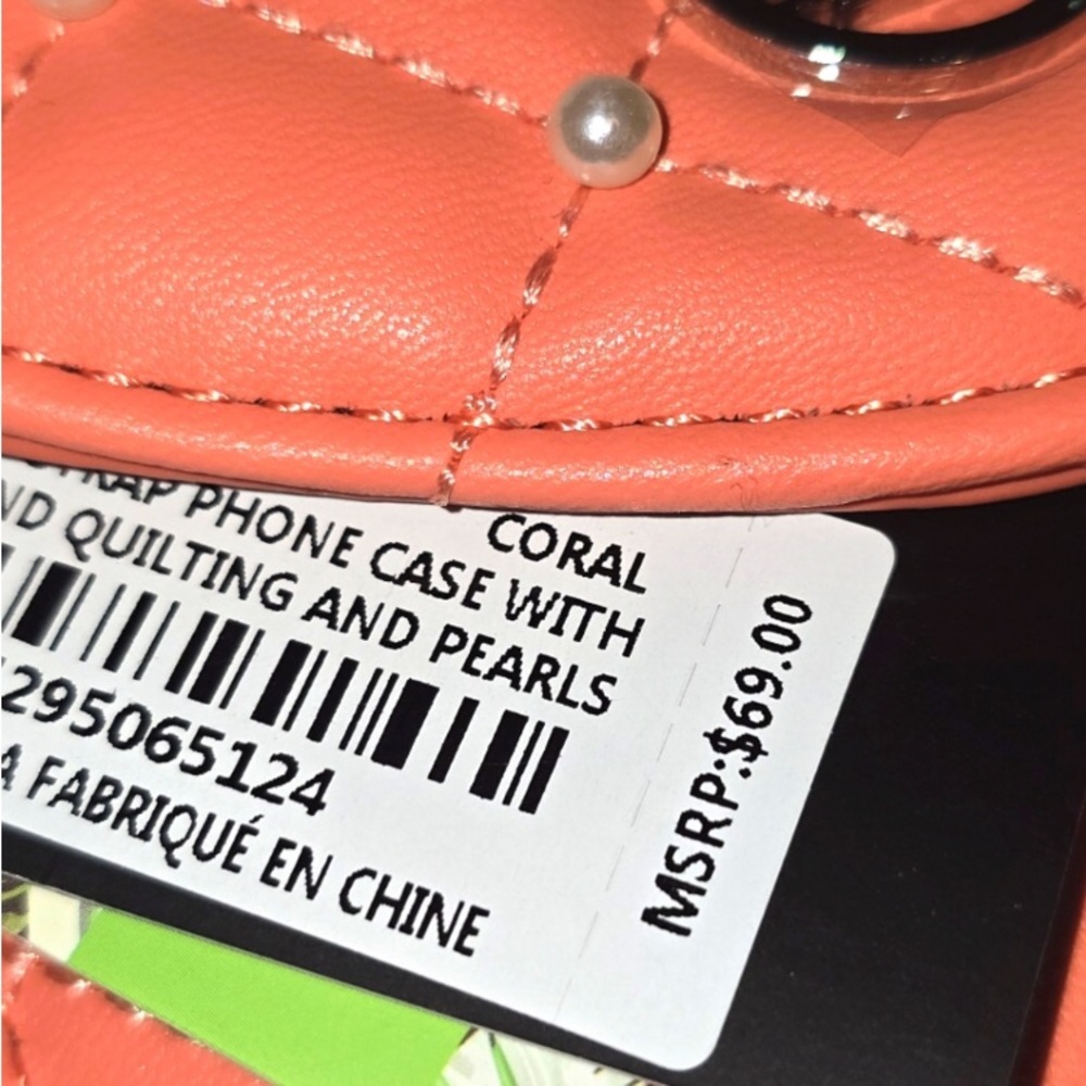 Badgley Mischka Coral Pearls Strap Phone Case Wallet Purse - Great for Cellphone - Picture 2 of 10